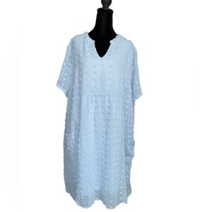 Chic Light Blue Midi Dress